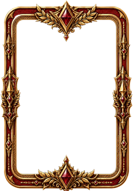 Red and gold legendary character frame