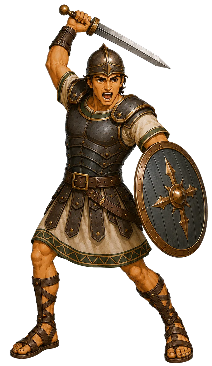 Player in an uncommon attack stance